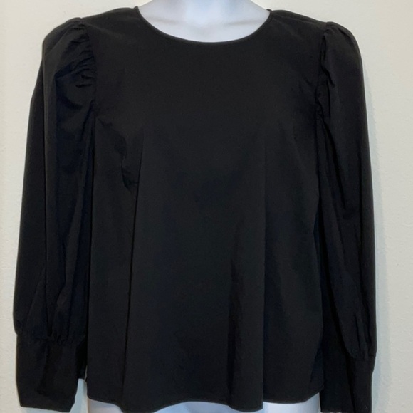 Eloquii Tops - ELOQUII Long Sleeve Blouse Top Black Size 18